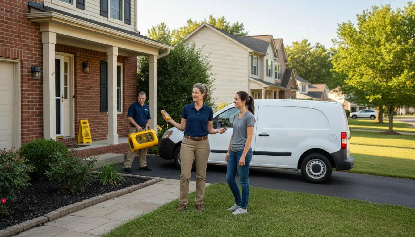 Residential water damage restoration in Strasburg, IL